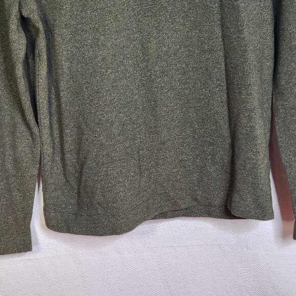 Van Heusen Green Black Pullon Cotton Reprocessed Poly LS Regular Fit Sweater SM - Picture 7 of 16